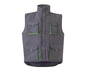 Velilla 205902 8/25 3XL Padded Vest Bicolour Multi-Pockets Grey Size 3XL