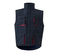 Velilla 205902 Two Tone Multi Pocket Quilted Vest Navy and Red Size 2XL