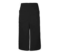 VELILLA Unisex Adult Long Apron with Opening and Pockets, Black, One Size