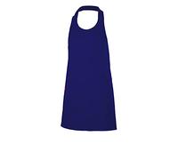 Velilla Unisex Delantal tipo peto Corto y abotonado Kurze Latzschürze mit Knopfleiste, Blau, One Size