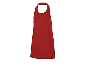 Velilla Unisex Delantal tipo peto Corto y abotonado Kurze Latzschürze mit Knopfleiste, rot, One Size