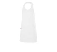 Buttoned bib apron Velilla Blanc 75x80 cm