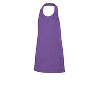 Velilla Unisex Delantal tipo peto Corto y abotonado Kurze Latzschürze mit Knopfleiste, dunkelviolett, One Size