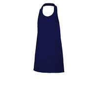 Velilla Unisex Delantal tipo peto Corto y abotonado Kurze Latzschürze mit Knopfleiste, Marineblau, One Size