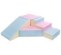 Velinda 4 Large Building Blocks Foam Building Blocks Soft Building Blocks Slide Set Building Blocks EPS + PE (Colour: Pink, Blue, Yellow (Pastel))