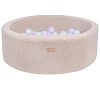 Velinda Bouclé Baby Kids Children Ball Pit with 200 balls, Gift (Ball pit/balls colour: cappuccino/pearl, purple, mint)