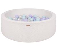 Velinda Bouclé Baby Kids Children Ball Pit with 200 balls, Gift (Ball pit/balls colour: cream/pearl, purple, mint)