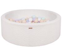 Velinda Bouclé Baby Kids Children Ball Pit with 200 balls, Gift (Ball pit/balls colour: cream/white, purple, cappuccino, peach)