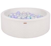 Velinda Bouclé Baby Kids Children Ball Pit with 300 balls, Gift (Ball pit/balls colour: cream/pearl, purple, mint)
