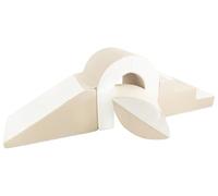 Velinda Bridge Set 4 Large Building Blocks Foam Building Blocks XXL Softplay Building Blocks (Colour: White, Cappuccino)