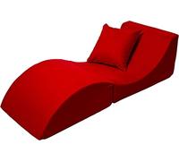 Velinda Folding sofa, comfortable, relaxing, 3 in one, pouffe, table (colour: red)