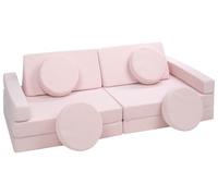 Velinda Modular kids sofa, children convertible sofa, sofa bed, toddler, sofa playset (colour: light pink)