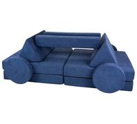 Velinda Modular kids sofa, children convertible sofa, sofa bed, toddler, sofa playset (colour: navy)