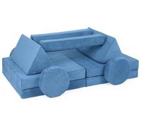 Velinda Modular kids sofa, children convertible sofa, sofa bed, toddler, sofa playset (colour: navy (corduroy))
