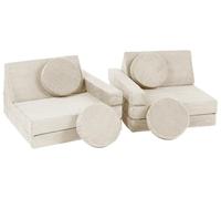 Velinda Multifunctional Sofa Pouf Chair for Children Foam Elements Play (Colour: Cream (Corduroy)