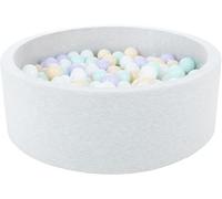 Velinda Soft Jersey Baby Kids Children Ball Pit with 300 balls, Gift (Balls colours: white, purple, cappuccino, mint)