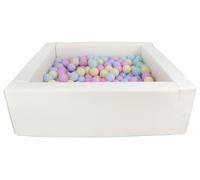 Velinda Soft play ball pit, home ball pit, indoor, outdoor, ball pit + 300 balls (Ball pit/balls colour: white/pink, blue, yellow (pastel))