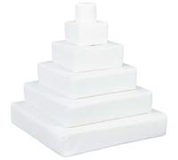 Velinda Stacking blocks, 6 blocks, soft play, pyramid shape, tower blocks (colour: white)