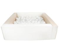 Velinda Swimming Pool with 300 Coloured Squares Imitation Leather 5 Elements Child Play (Colour Pool/Balls: White, Cappuccino/White)