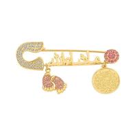 Velishi Bible Ayatul Kursi Mashallah Zircon Islam Muslim Allah Brooch Pin Child