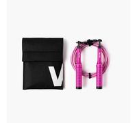 Velites Earth 2.0 Aeronautical Aluminum Jump Rope | Pink | Advanced System with Bearings and 4mm Cable | Customizable with Weights | Includes Training App