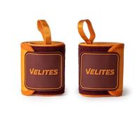 Velites Flexible Nylon Wrist Wraps - Protection for Your Wrists - Heavy Duty Velcro - Functional Training, Strength Training, Weightlifting, Gym - Orange
