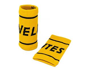 Velites I Flexible Fabric Wrist Band I Provides Support and Security for Your Workouts I Better Grip on Bar I Protect Sensitive Skin and get I One Size fits all (Mustard)
