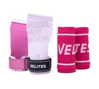 Velites I Grips Quad Pro I Professional Grips for Cross Training or Gymnastics I Suitable for Any Surface I Use with Magnesium I Include Fabric Wristbands to Gift Match.