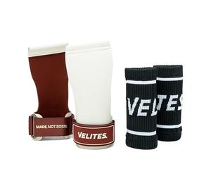 Velites I Hand Grips Quad Ultra Chalk Free I for Crosstraining or Gym Athletes I Improve Your Results and Get Your Goals I Discover Our Sizes and Colours. (White, L)