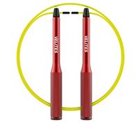 Velites Skipping Rope for Crosstraining Fire 2.0 Weighted Speed Rope For Double Unders [Weights Not Included]. Also for Fitness Boxing and MMA