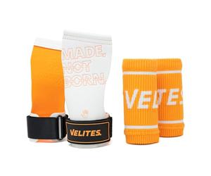 Velites The Calleras Quad Pro Orange + Fabric Wrist Wraps in Gift Set The Professional Roads for Cross Training or Gymnastics Suitable for Any Surface I Use with Magnesium