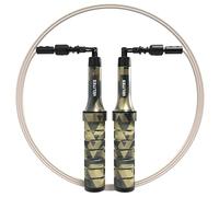 Velites Weighted Jump Rope for Crosstraining, Boxing and Fitness Earth 2.0 - Ideal for Maximizing Muscle Strength | Aluminium Rope (Kamo)