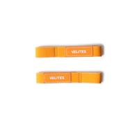 Velites Weightlifting Straps | Designed to Maximize Your Grip Strength (Orange White)