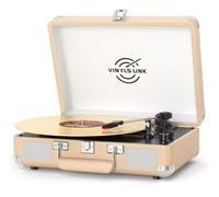 Veliz Record Player with Treble and Bass with Classic Amplification with 3 Speeds Bluetooth Veliz Portable LP Record Player with Built-in Speaker, 33 45 78 rpm