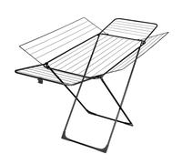 Velkea H300 Folding Clothes Airer with 4 Wings Black Laundry Clothes Horse Dryer 26m Drying Surface Indoor Outdoor