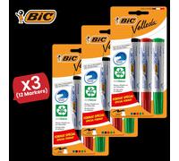 Velleda 1701 ECOlutions Whiteboard Markers Assorted - 3 Packs Bic Multi One Size