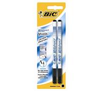 Velleda 1721 BIC Erasable Markers, Fine Point, Black (Pack of 2)