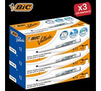 Velleda 1741 Whiteboard Drywipe Markers Blue - Box of 12 - 3 Packs Bic Multi One Size