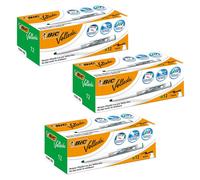 Velleda 1741 Whiteboard Drywipe Markers Green - Box of 12 - 3 Packs Bic Multi One Size