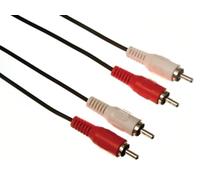 Velleman PAC204B015N Basic Gold Plated 2 RCA Audio Plug, Multi-Colour, 1.5 m