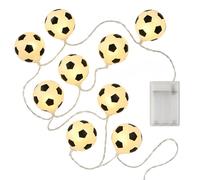 Vellichor Europe Football String Lights: LED Fairy Lights for Indoor/Outdoor Decoration - Battery Powered, Romantic Ambiance, Easy Installation - Perfect for Football Fans and World Cup Deco