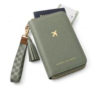 Vellichor Europe Olive Green Passport Wallet with RFID Blocking