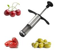 Vellichor Stainless Steel Heavy Duty Cherry / Date Olive Pitter Corer - Quickly and efficiently Remove Stones or Seeds with The Spring Loaded Push pin | Satisfying Fun to use! Seed Removal Fruits