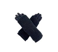 Vellin Women's 2-in-1 Cosy Knit Overlay Gloves in Black