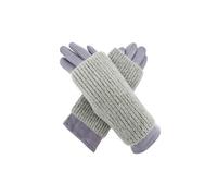 Vellin Women's 2-in-1 Cosy Knit Overlay Gloves in Grey Vellin Grey One Size