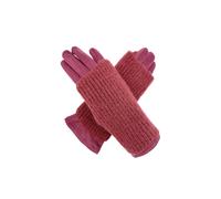 Vellin Women's 2-in-1 Cosy Knit Overlay Gloves in Maroon