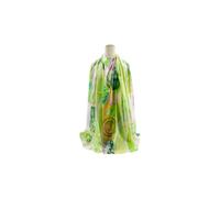 Vellin Women's Abstract Art Print Lightweight Chiffon Scarf in Green Vellin Green One Size