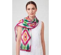 Vellin Women's Abstract Ikat Print Lightweight Scarf in Maroon