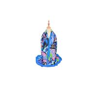 Vellin Women's Colourful Abstract Art Print Lightweight Scarf in Blue Vellin Blue One Size