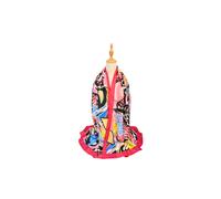 Vellin Women's Colourful Abstract Art Print Lightweight Scarf in Red Vellin Red One Size